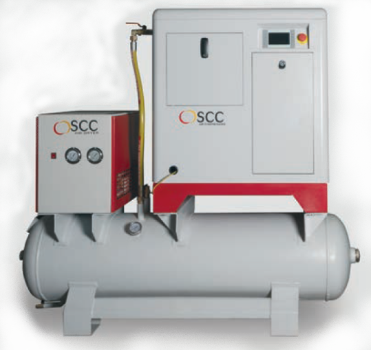 SCC-SMART-4-12 TD Ölgespritzter Schraubenkompressor mit Riemenantrieb