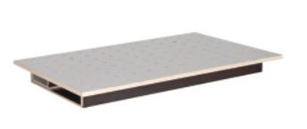 Tischoberteil HPL Lochrasterplatte 1200 x 800, Ø20 mm, mit Schubkasten