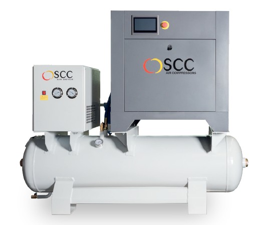 SCC-BASE-7-VSD-TD-8 Ölgespritzter Schraubenkompressor mit Riemenantrieb